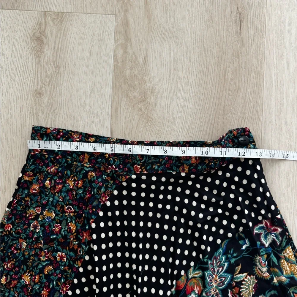 Christina Black and Green Floral Skirt
